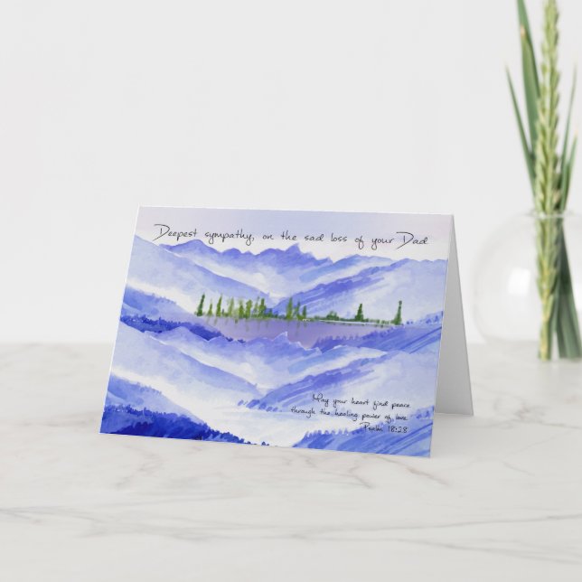 Förlust av Pappa Sympathy Card, Sympathy Card Kort (Framsida)