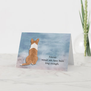Förlust av Pembroke Corgi Condolence Sympathy Card Helgkort