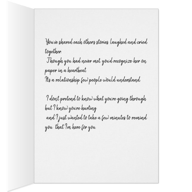 Förlust av Pen Pal Hälsningskort (Insidan (Höger))