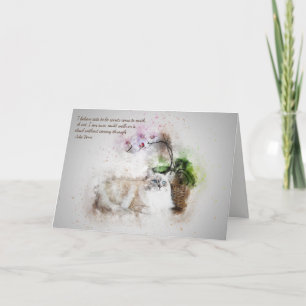 Förlust av Pet Cat Jules Verne Quote Anpassningsba Kort