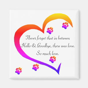 Förlust av Pet Condolences Sympathy Magnet