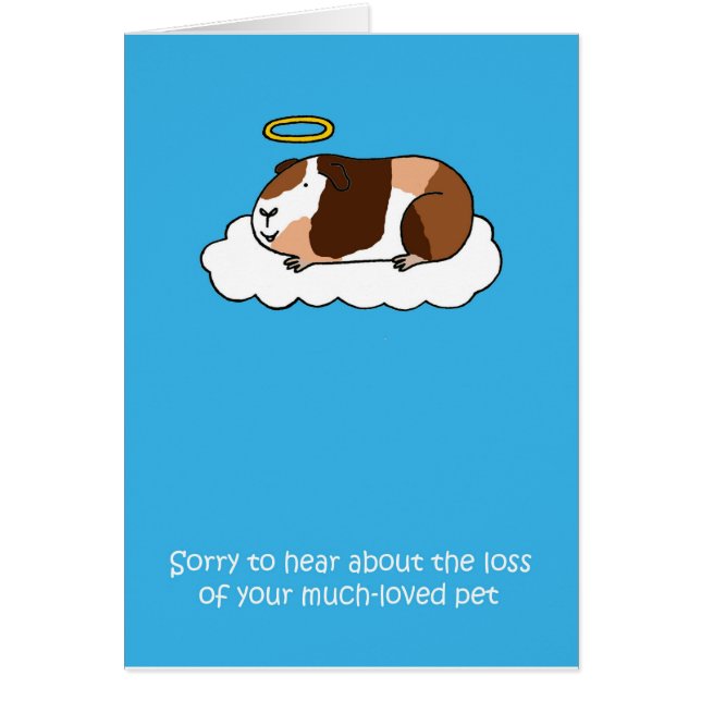 Förlust av Pet Guinea Gris-sympati Hälsningskort (Framsidan)