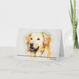 Förlust av Pet Hund (Gul lab) Anpassningsbar Sympa Kort