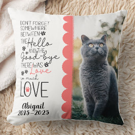 Förlust av Pet Memorial Photo Pillow Kudde