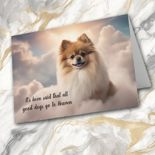 Förlust av Pommerns Hund Heaven Sympathy Card Helgkort