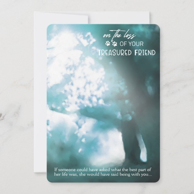 Förlust av rimmade sympatikort för vänner kort (Framsida)