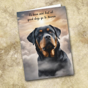 Förlust av Rottweiler Hund Himmel Sympati Helgkort