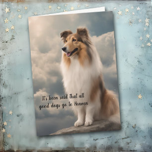 Förlust av Rough Collie Hund Heaven Sympathy Helgkort