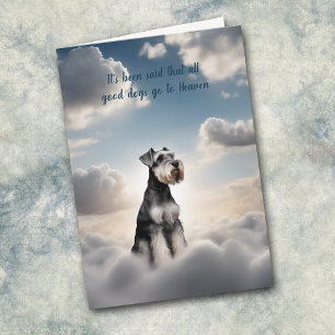 Förlust av Schnauzer Terrier Hund Heaven Sympathy Helgkort