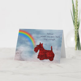 Förlust av Scottie Hearts Rainbow Sympathy Card Helgkort