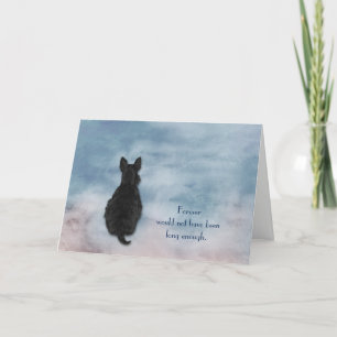 Förlust av Scottie Hund Sympathy Card Helgkort