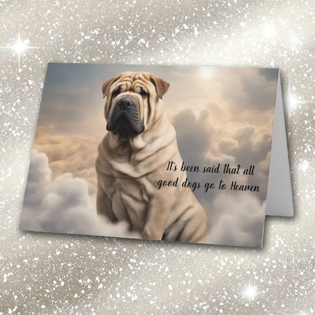 Förlust av Shar-Pei Hundhimlen Sympati Helgkort (Skapare uppladdad)