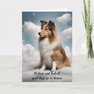 Förlust av Shetland Sheepdog Heaven Sympathy Card Helgkort