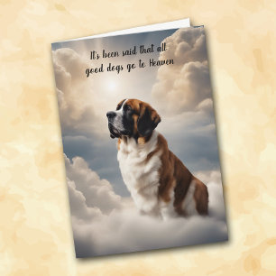 Förlust av St Bernhard Hund Himmel Sympati Helgkort