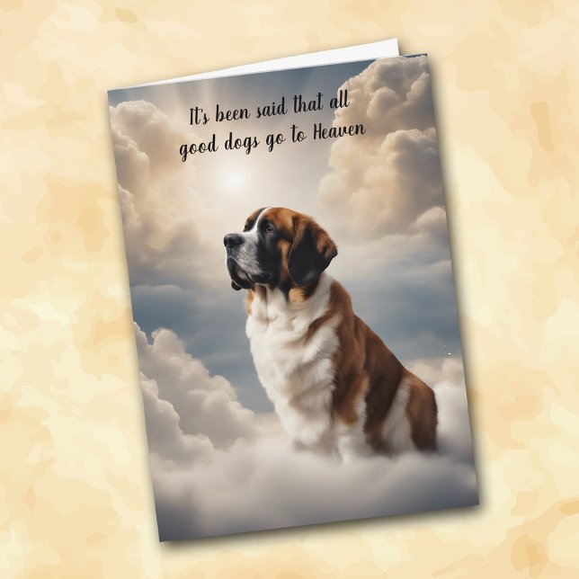 Förlust av St Bernhard Hund Himmel Sympati Helgkort (Skapare uppladdad)