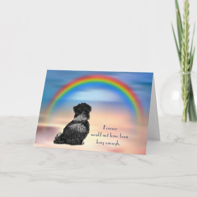 Förlust av Sympathy Card of Havanese Hund Helgkort (Framsida)