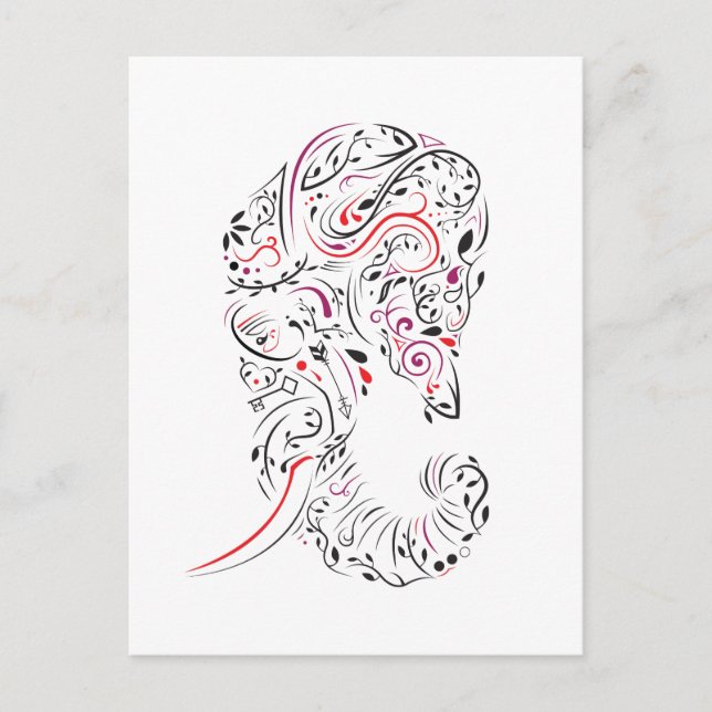 Förlust av sympatikort för elefant från mor vykort (Framsida)