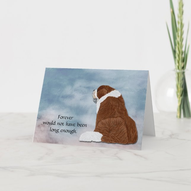 Förlust av Sympatiskortet St Bernard Condolence Helgkort (Framsida)