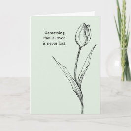 Förlust av tulippblommor Sympathy Card-förlust Fun Kort