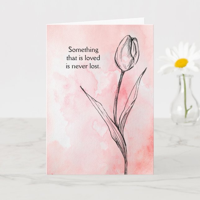 Förlust av tulippblommor Sympathy Card-förlust Fun Kort (Liten växt)