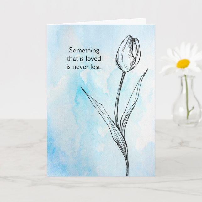 Förlust av tulippblommor Sympathy Card-förlust Fun Kort (Liten växt)