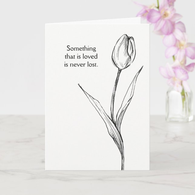 Förlust av tulippblommor Sympathy Card-förlust Fun Kort (Orkide)