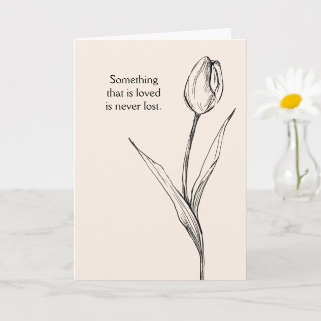 Förlust av tulippblommor Sympathy Card-förlust Fun Kort (Liten växt)