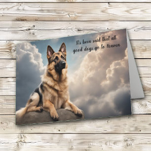 Förlust av tyskt Shepherd Hund Heaven Sympathy Car Helgkort