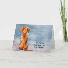 Förlust av Vizsla Hund Sympathy Card Helgkort