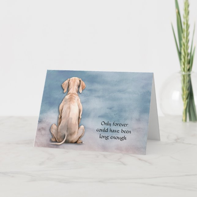 Förlust av Weimaraner Hund Sympathy Card Helgkort (Framsida)