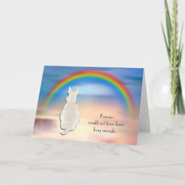 Förlust av White Scottie Hund Rainbow Sympathy Car Helgkort