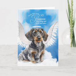 Förlust av Wirehair Dachshund Hund Pet Sympathy Kort
