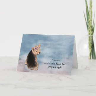Förlust av Yorkie Condolence Sympathy Card Helgkort