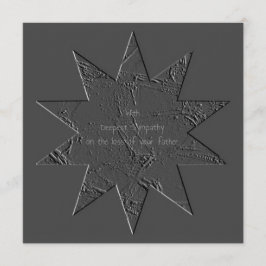 Förlust Far Deepest Sympathy Condolences Star Gråt Kort