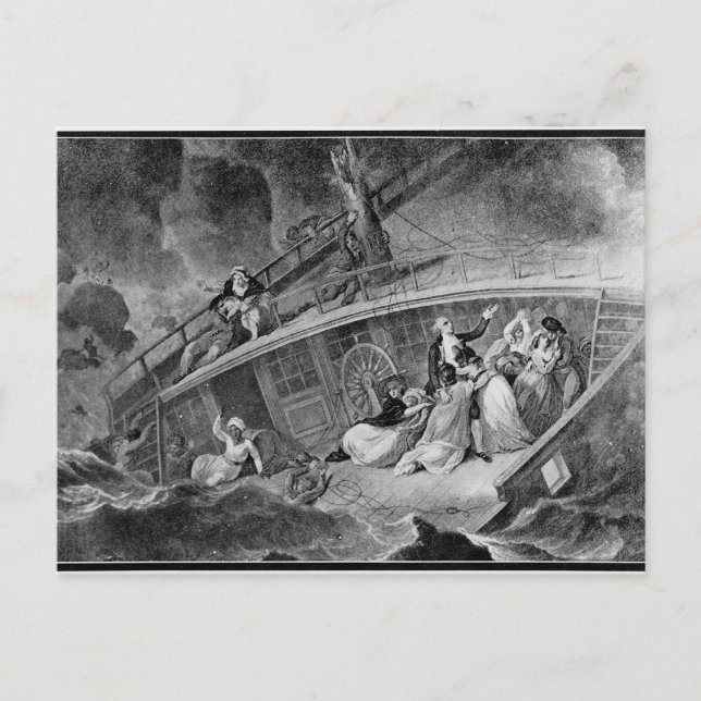 Förlusten av Öster Indiaman Vykort (Framsida)