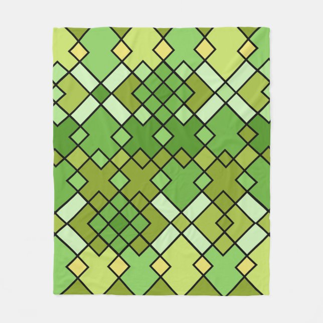 form av ursprungliga färgstarka geometriska former fleecefilt (Framsidan)