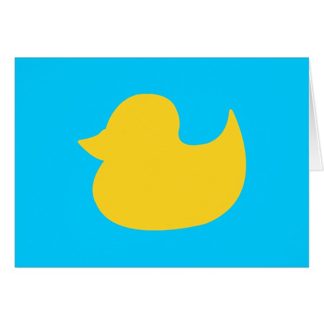 Form för Aqua och Gult Anka OBS Kort (Framsidan Horizontal)