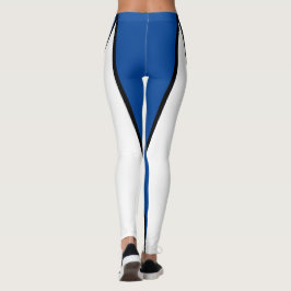 Form & Kurvor 2 Färg Leggings - Blå och vit