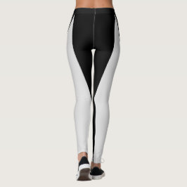 Form & Kurvor 2 Färg Leggings - Black & Silver