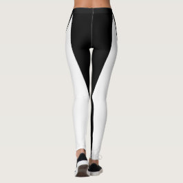 Form & Kurvor 2 Färg Leggings - Svartvit