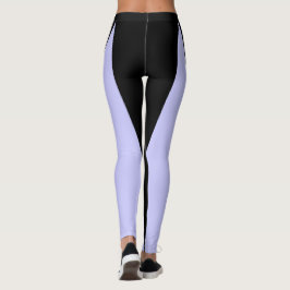Form & Kurvor Två Färger, Svart & Periwinkle Leggings