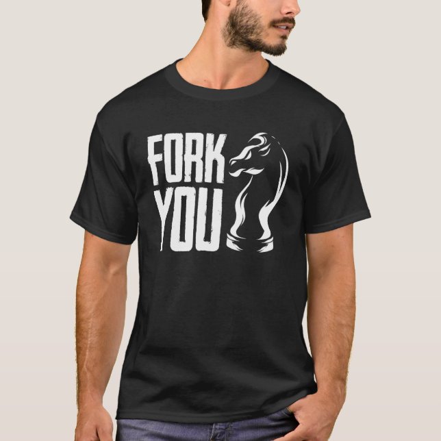 Forma dig Chess Pawn Knight Chessboard-spel P T Shirt (Framsida)