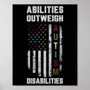 Förmåga att väga upp funktionsnedsättningar autism poster