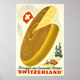 Formaggio vero Emmental Svizzero, Schweiz Poster