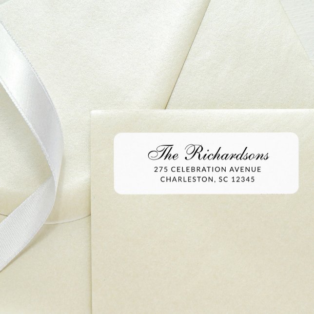 Formal and Classic | Black and White Returadress Etikett (Skapare uppladdad)
