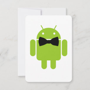 Formal Atire Grönt Android Robot