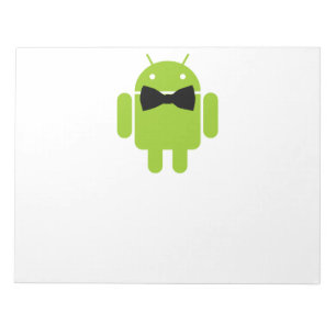 Formal Atire Grönt Android Robot Anteckningsblock