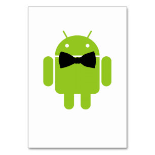 Formal Atire Grönt Android Robot Bordsnummer