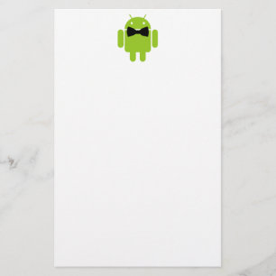 Formal Atire Grönt Android Robot Brevpapper