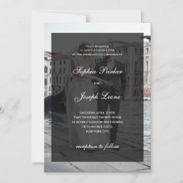 Formal Classic and Dark Overlay | Photo Wedding Magnetisk Inbjudningskort